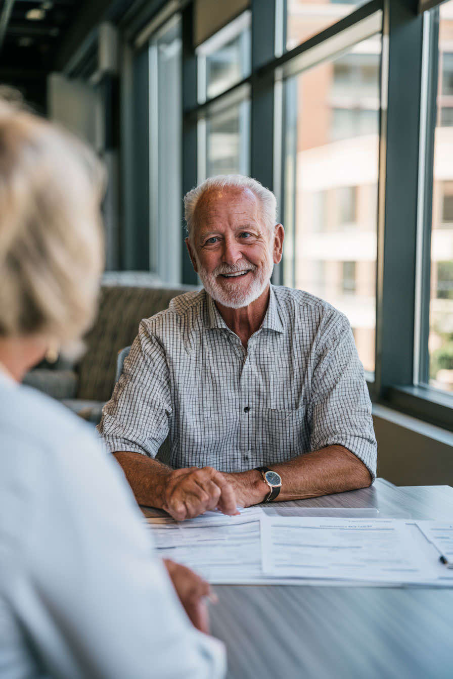 Local Medicare agent meeting with someone turning 65 to review coverage options and answer Medicare questions.